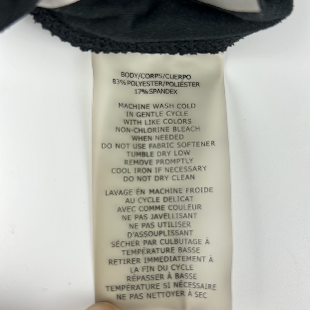 Betsey Johnson Performance Capri Yoga Leggings Black & White Polkadot Sz: M - Picture 7 of 8